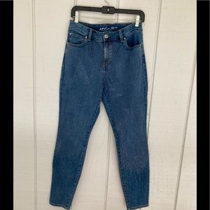 INC Rhinestone skinny jeans
